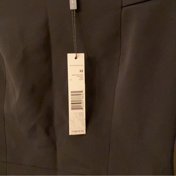 ElieTahari Darlene Blouse Size XS color: Black NWT - Picture 7 of 12
